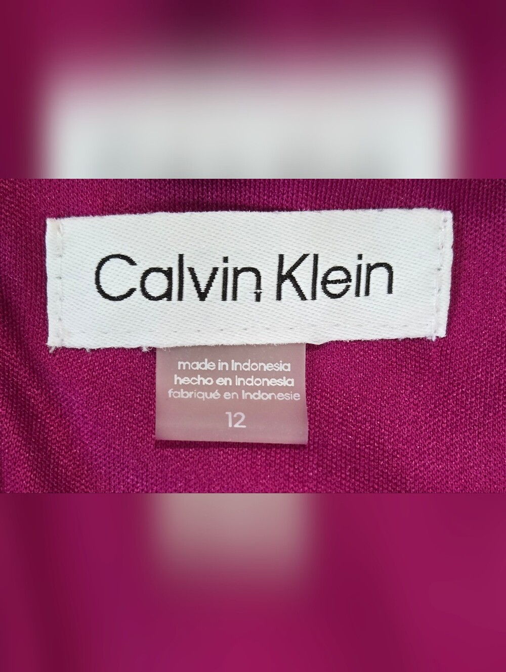 Calvin Klein Metallic Floral Burnout Dress Fuchsia Pink Wedding Guest 12 NWOT - Picture 8 of 11